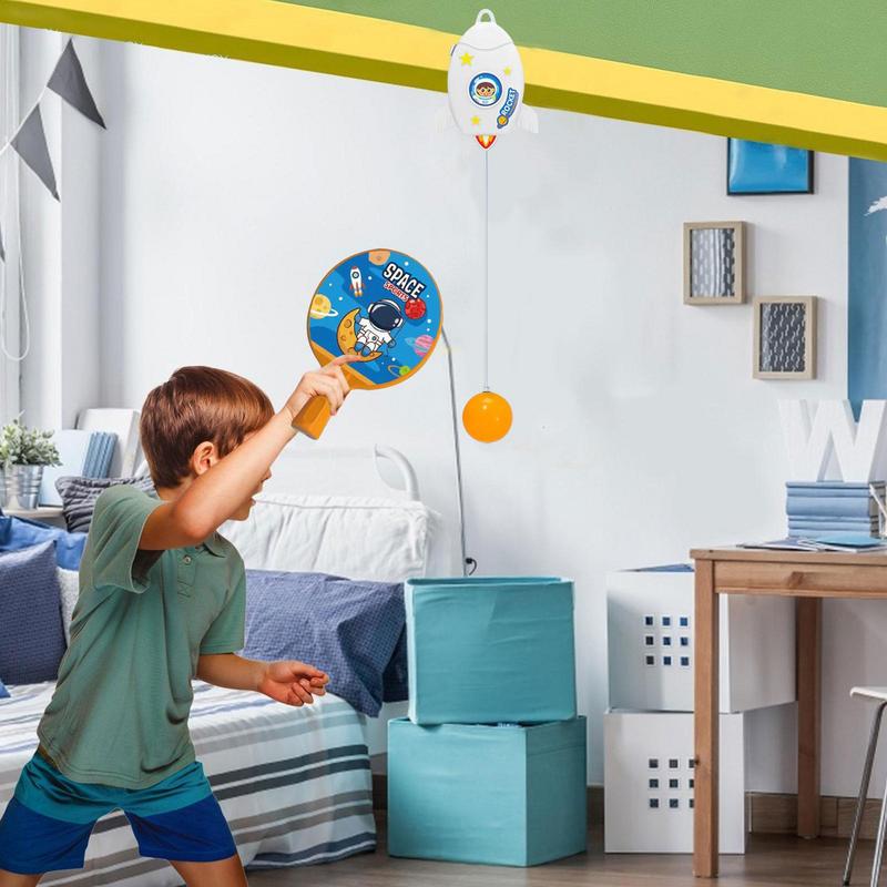 แขวนเทรนเนอร์ปิงปองแร็กเก็ตมินิแบดมินตันเทนนิส Ball เด็ก Interactive เกมในร่มกลางแจ้งเด็กกีฬาของเล่น