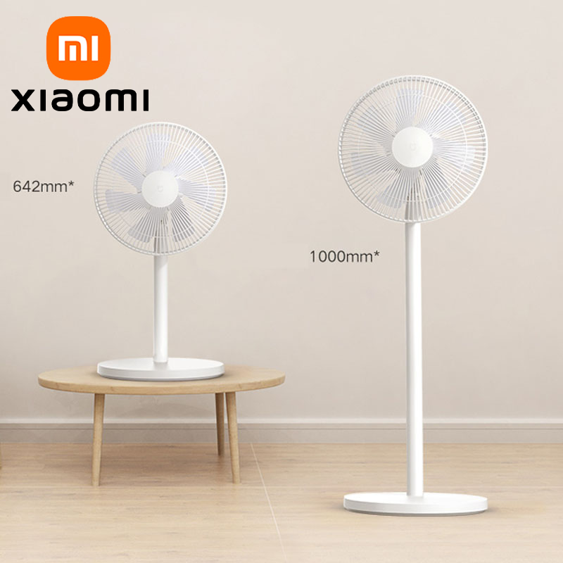 XIAOMI MIJIA vloerventilator, 7 bladen, verstelbare groothoek 90 ° , Thuisventilator voor woonkamer, ondersteuning voor Connect MI HOME APP bedrade ventilator