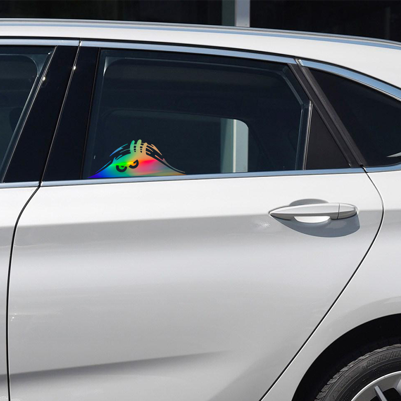 Auto-Innenaufkleber, verschiedene Farben, Vinyl-Aufkleber, wütende Peeping Devil Eyes, Motorrad, dekoratives Zubehör, kreativ