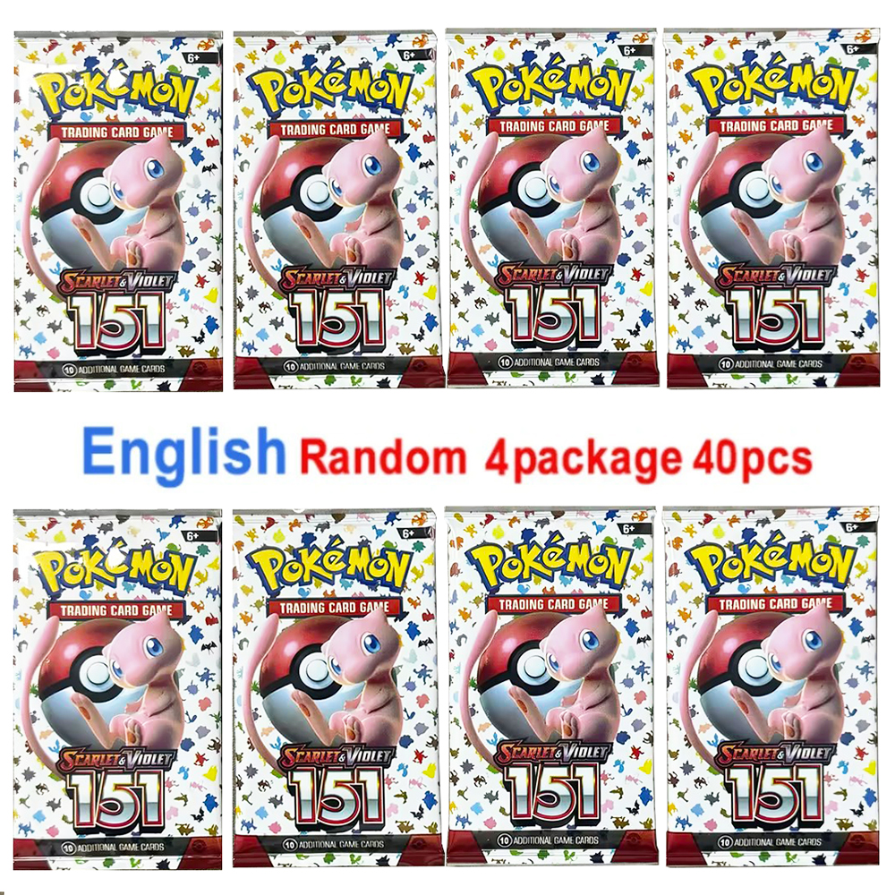 4er-Pack Pokemon-Karten 151 Team Up Sun & Moon Thunder Englisches Sammelkartenspiel Evolutions Booster Sammlerstück Kinderspielzeug Geschenke