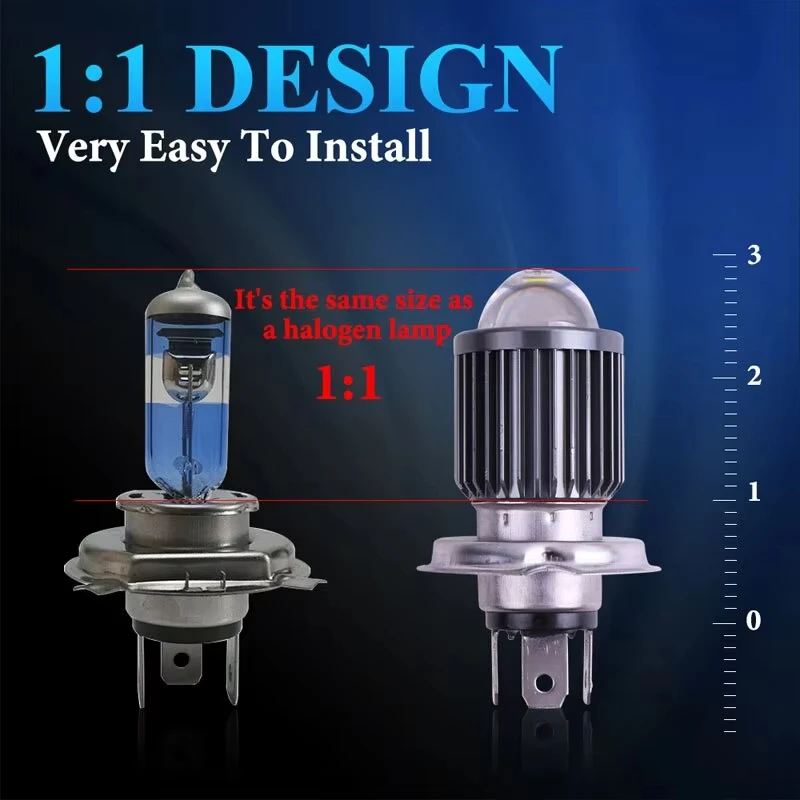 1PCS 10000LM H4 LED 오토바이 헤드 라이트 H6 Led CSP 렌즈 흰색 노란색 안녕 Lo 빔 오토바이 스쿠터 러닝 라이트