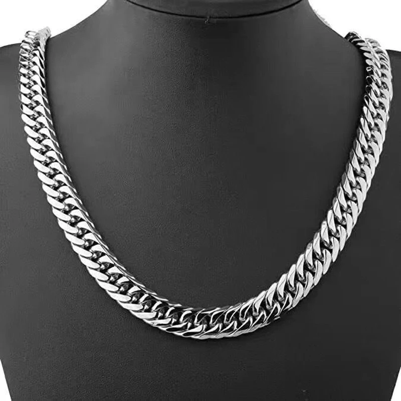 EDC ผู้ชายไทเทเนียมเหล็กสร้อยคอแฟชั่น Punk เครื่องประดับ Byzantine Boy Gadgets คิวบาสไตล์ Cool ผู้หญิงสาวของขวัญ