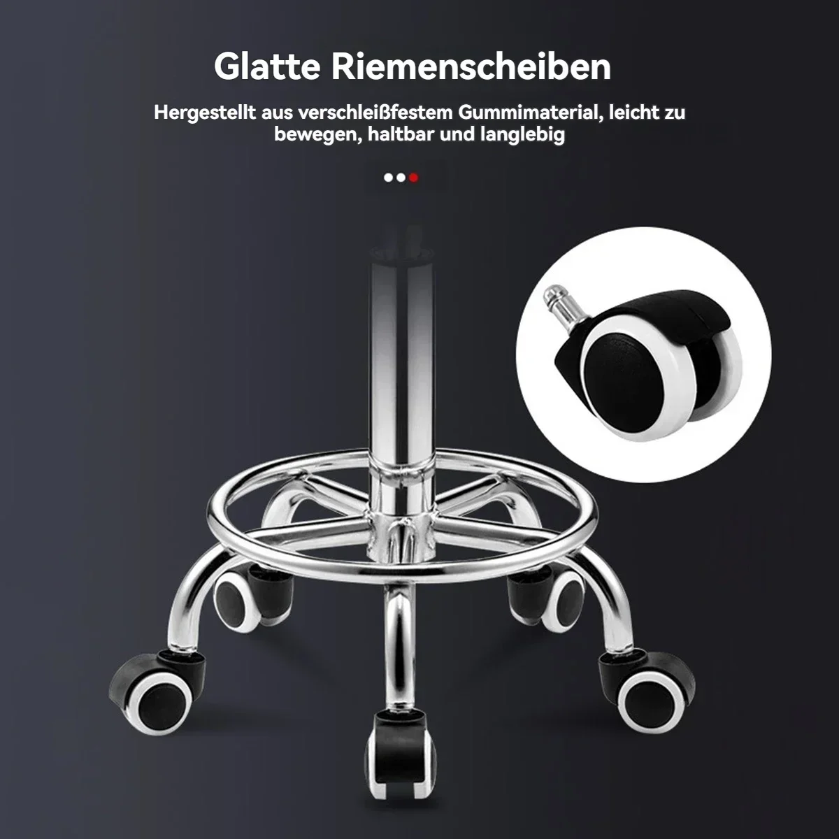 Drehhocker, Rollbarer, Ergonomia Arbeitshocker (höhenverstellbarer), 360 °   drehbar, Bürohocker, Praxishocker, Rollhocker,Barstuhl
