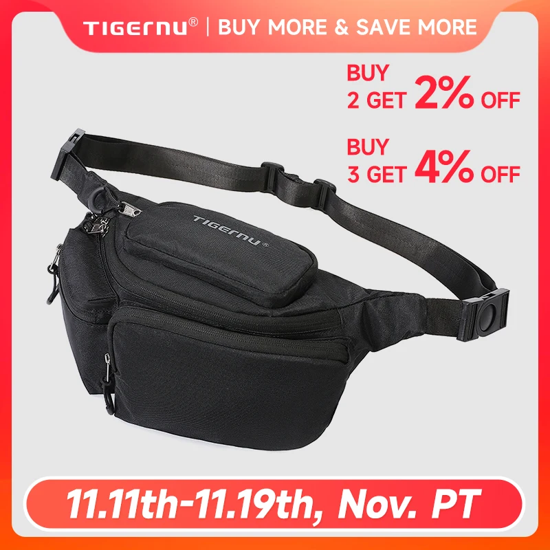 Tigernu sacos de peito masculino bolsa de ombro fanny packs para homens hip saco crossbody saco masculino estilingue seios sacos táticos masculino