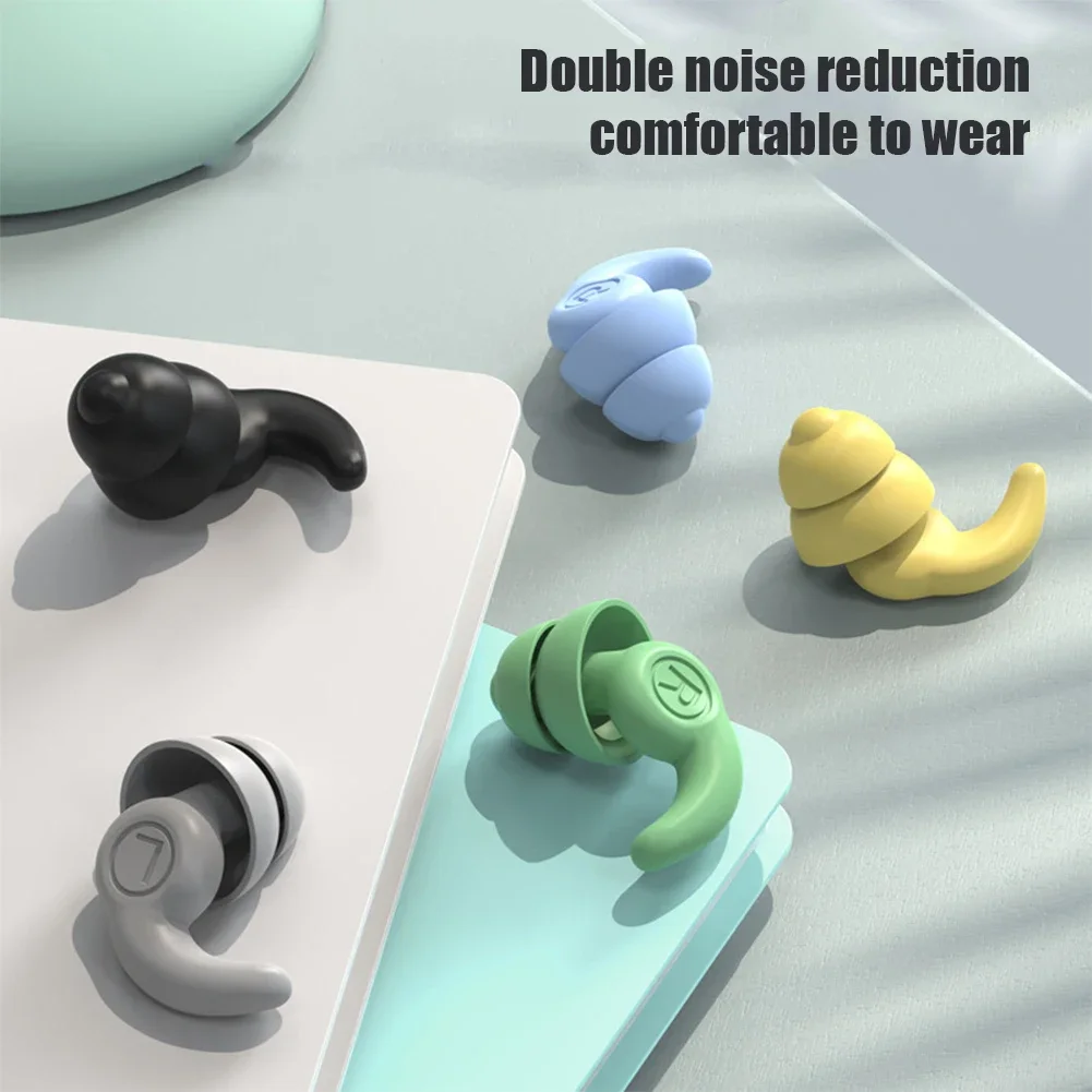 Tapones para los oídos de silicona antiruido, impermeables, para dormir, bucear, Surf, suave, cómodo, natación, Protector para los oídos
