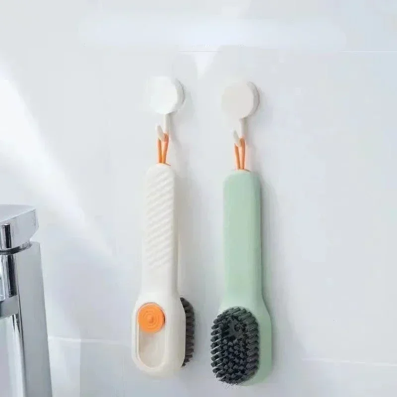 Cepillo de limpieza multifunción para zapatos, cepillo líquido automático suave para zapatos, mango largo, cepillo líquido para ropa, Herramientas de limpieza del hogar