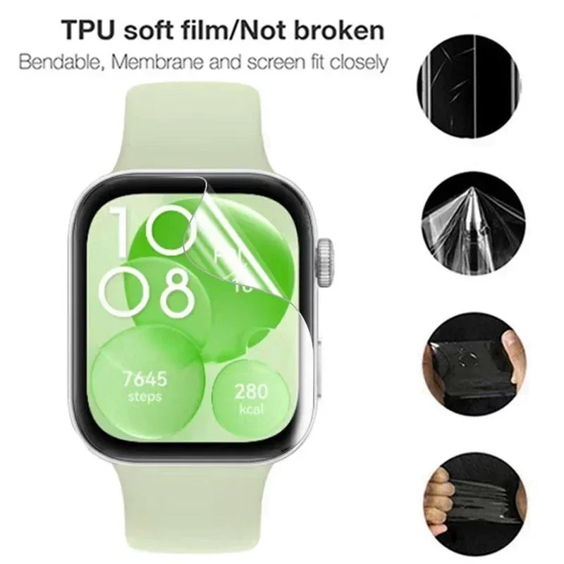 1-5PCS HD Screen Protector for Huawei Watch Fit 3 Anti Scratch Clear TPU Hydrogel Film for Huawei Fit3 Watch Accessories 2024