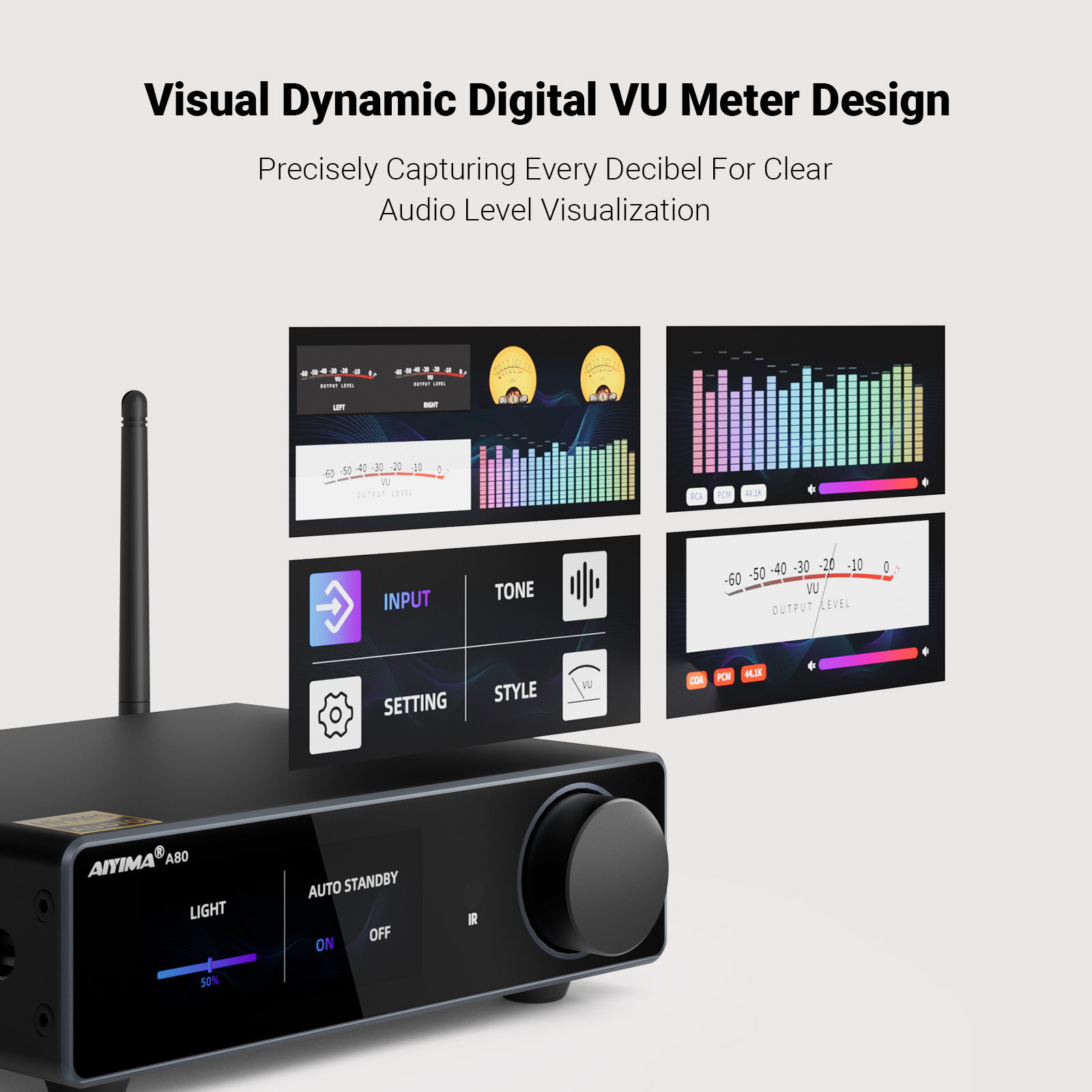AIYIMA A80 TPA3255 PFFB Bluetooth DAC Stereo Power Amplifier 300Wx2 Class D 2.0 HiRes Digital Amp with RCA TRS OPT COA USB Input