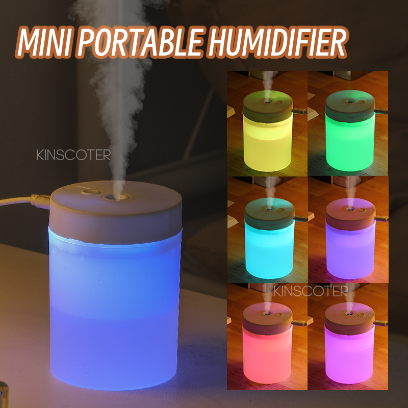 Silent Mini Humidifier 200ml USB Air Humidifier รถ Mist Diffuser Water Sprayer สี LED Night Light สําหรับห้องนอนสํานักงาน