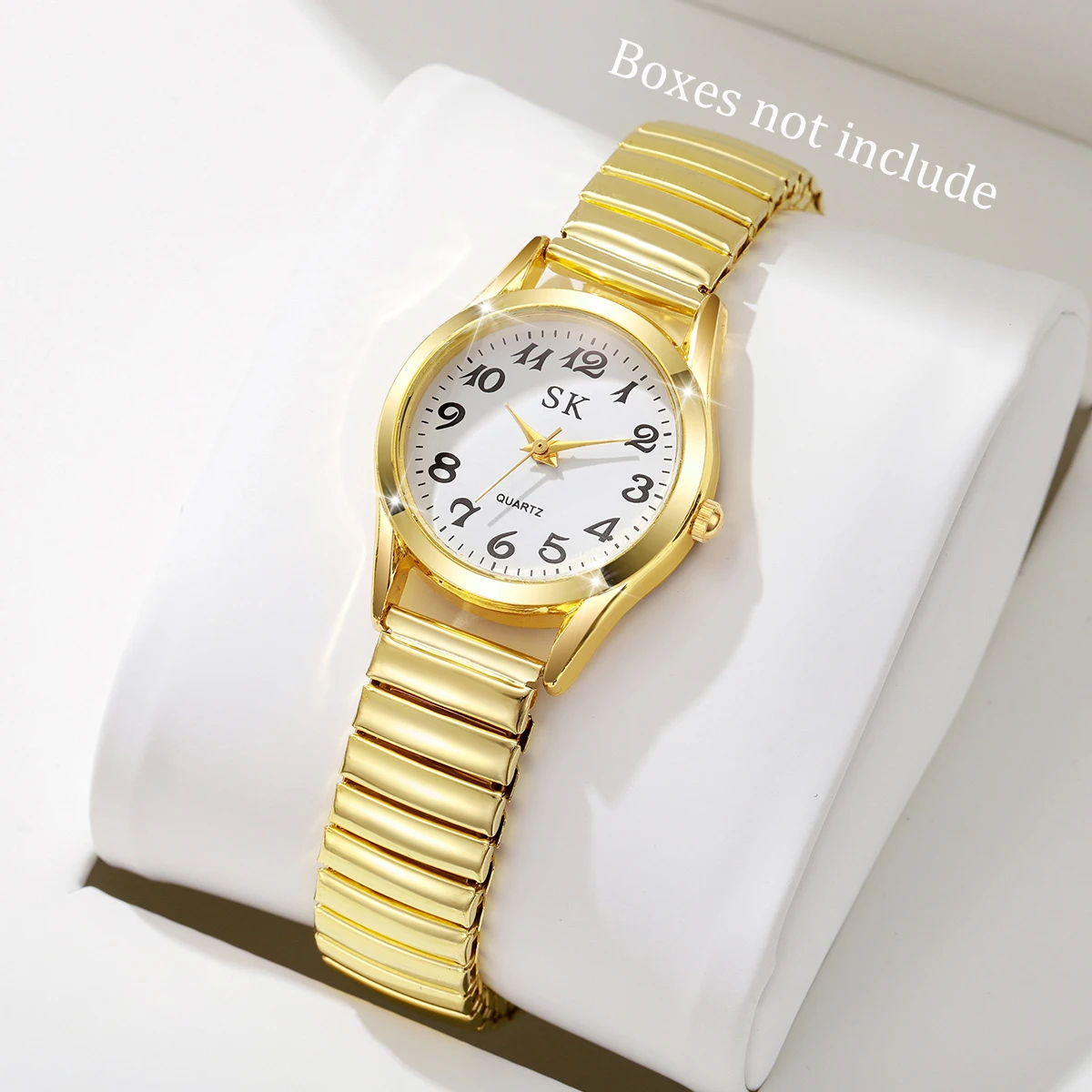 Elegante kleine wijzerplaat dameshorloges mode elastische band quartz horloge reloj mujer (zonder doos)