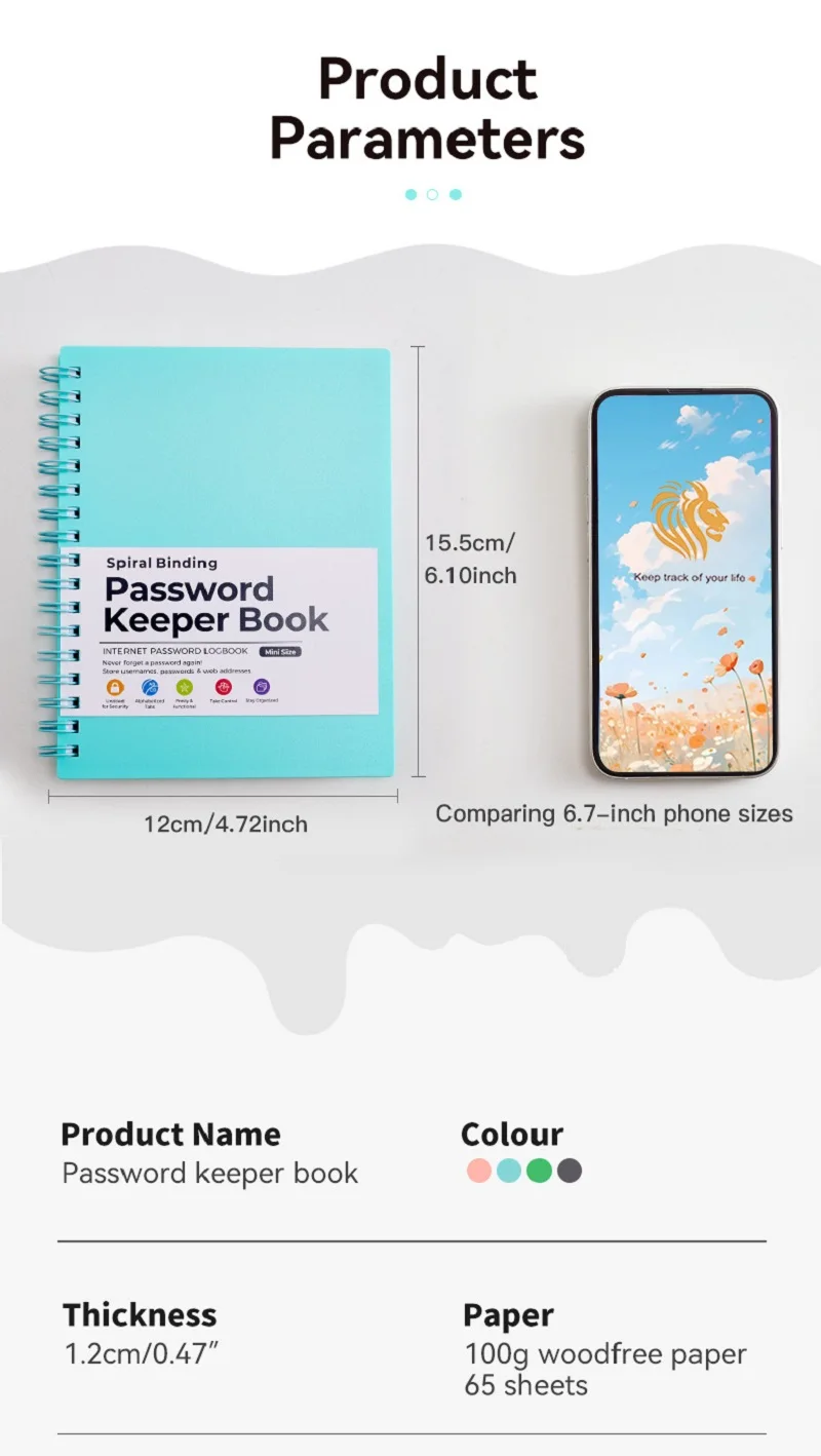 Password Book Notebook A6 With Alphabetical Tabs Notepad Office Supplies Stationery Diary School Supplies Gift Writing Pads