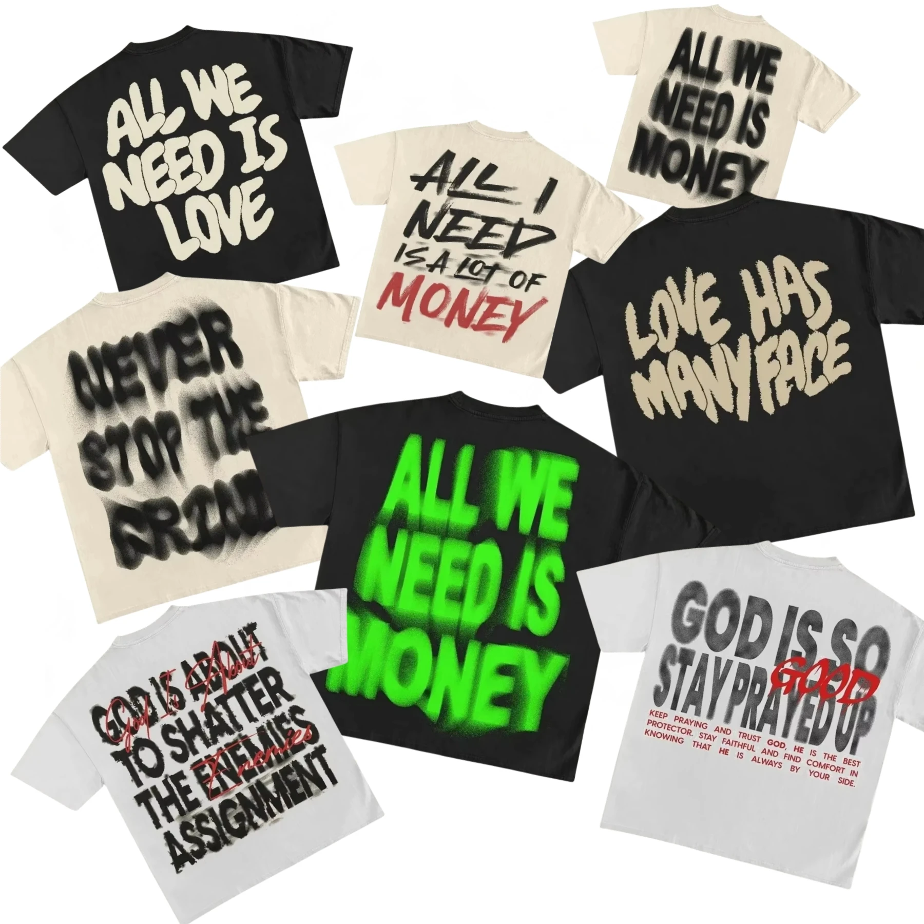 Streetwear T-Shirt mit Rundhalsausschnitt, Unisex, Trend, Hip-Hop, Grafikdruck, lockeres Baumwoll-T-Shirt, neues Gothic, hochwertige Kurzarm