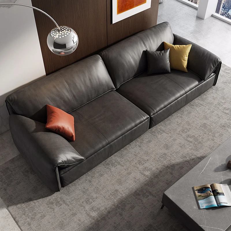 ขนาดเล็กทิ้งสมาร์ท 2 ที่นั่งโซฟาสีเทา Negro Modular เตียง 3 Plazas ของแท้หนัง Divano Arabo ห้องนั่งเล่นและโซฟาเฟอร์นิเจอร์