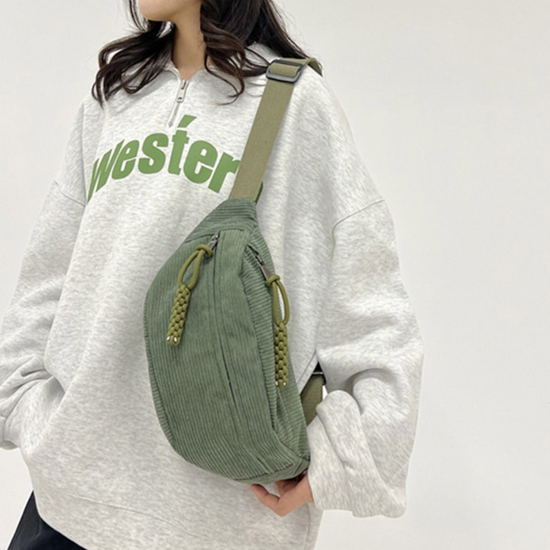 Multifunctional Waist Packs Casual Chest Bag with Adjustable Strap for Women Men Lightweight Japanese Style Student Shoulder Bag