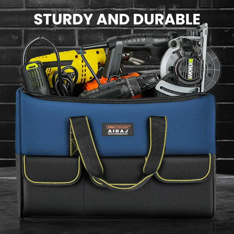 AIRAJ Multifunction Tool Bag 30% Capacity Oxford Cloth Electrician Tool Kits Bag Multi Bag Men Handle Bag Tools Organizers Bags