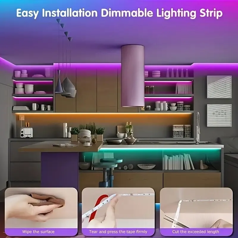 LED Strip Lights RGB 5050 Smart Bluetooth Control Music Sync USB 5V Flexible Led Lamp Tape For Room Party Decor TV Backlight