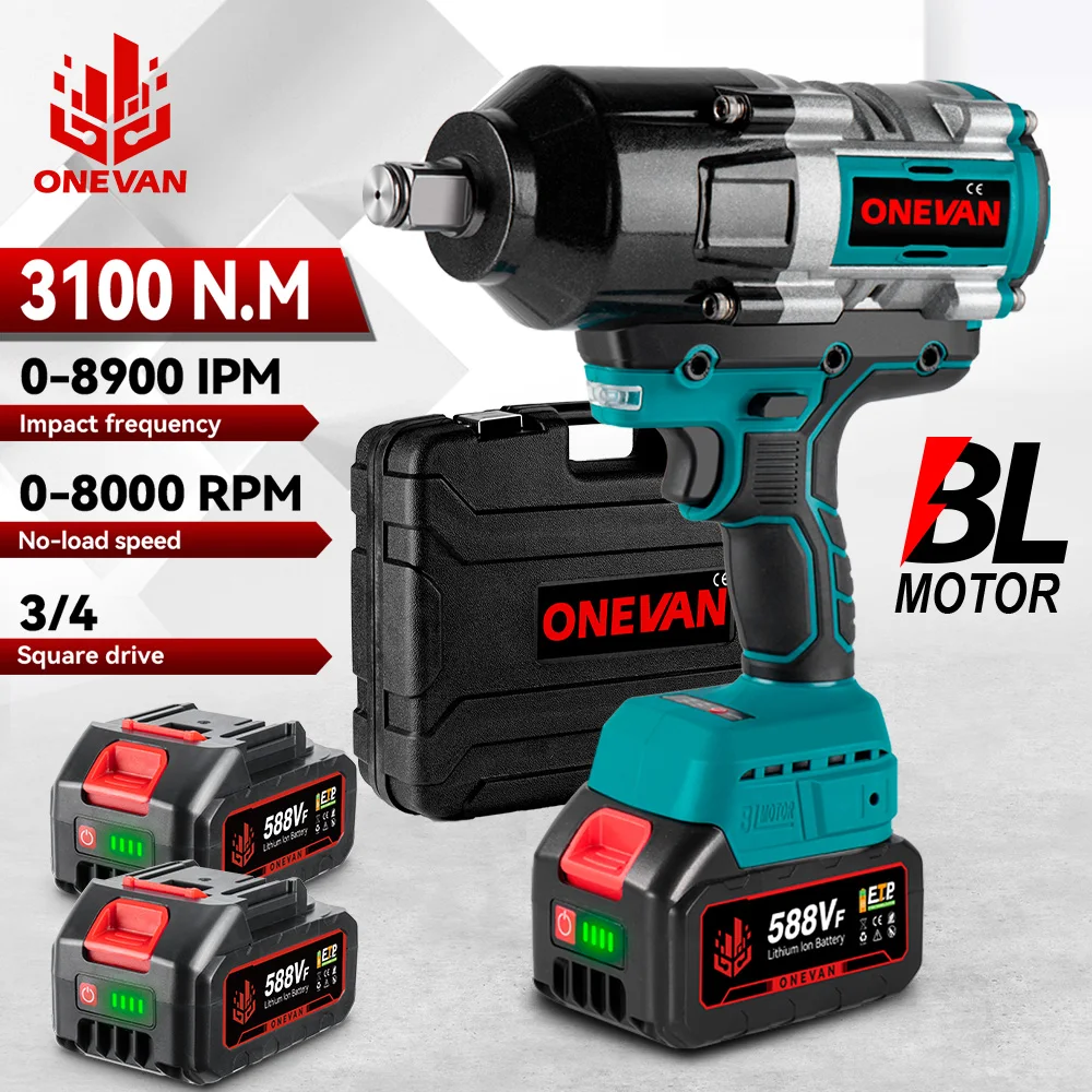 ONEVAN 3100N.M Drehmoment Bürstenlosen Elektrischen Schlagschrauber Akkuschlüssel Schraubendreher Buchse Elektrowerkzeuge Für Makita 18V Batterie