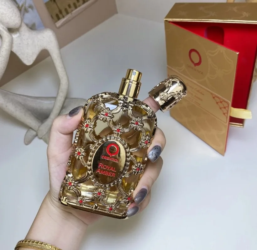 น้ําหอมต้นฉบับ 80 มล. Orientica Luxury Collection Royal Amber กลิ่นหอมติดทนนานหรูหราโคโลญจน์สเปรย์น้ําหอม Unisex