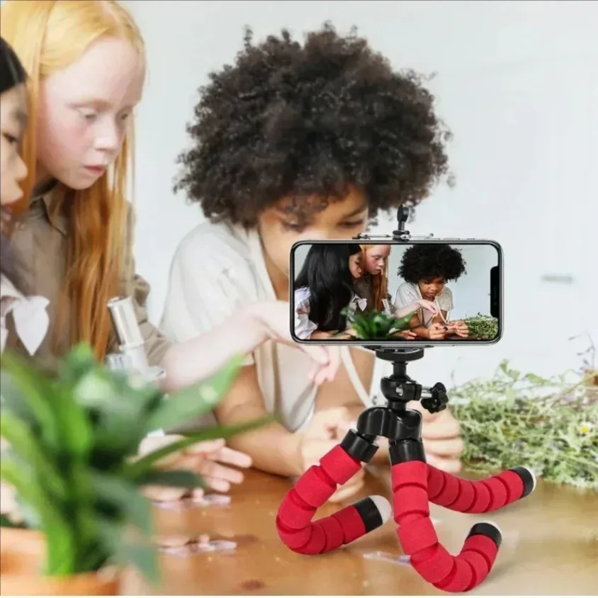 Mini Octopus Treppiede Stativ Supporto per fotocamera Supporto Treppiedi Treppiede per telefono Supporto per fotocamera mobile Clip Smartphone Monopiede Tripe Stand