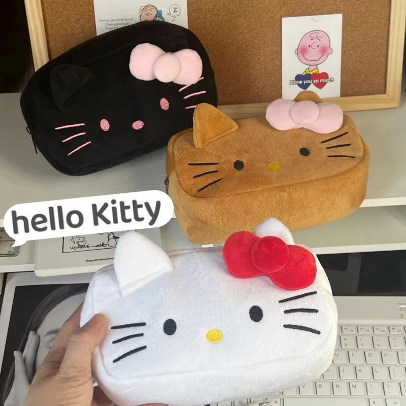 サンリオハローキティぬいぐるみ鉛筆ケースアニメ化粧品収納袋文具バッグ学生学用品女の子の誕生日プレゼント