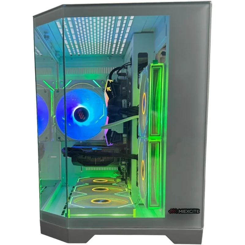 PC para juegos G6MATX PRO Core i5 14400F CPU RTX 5060 Ti GPU DDR5 H610 MB DDR5 16GB RAM 1TB SSD M.2 120 AC CPU Cooler 600w PSU Blanco