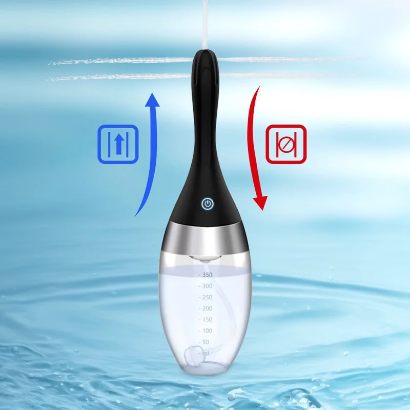 Bulbo elétrico automático do enema com 3 velocidades, recarregável anti-back-flow, enema douche para homens e mulheres, limpeza do cólon, silicone do
