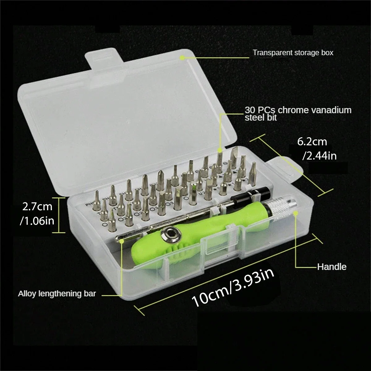32-in-1 Mini-Präzisions-Schraubendreher-Set mit 30 magnetischen Schraubendreher-Bits, manuelle Reparaturwerkzeuge für iPhone, PC, Uhr, Computer, Reparatur