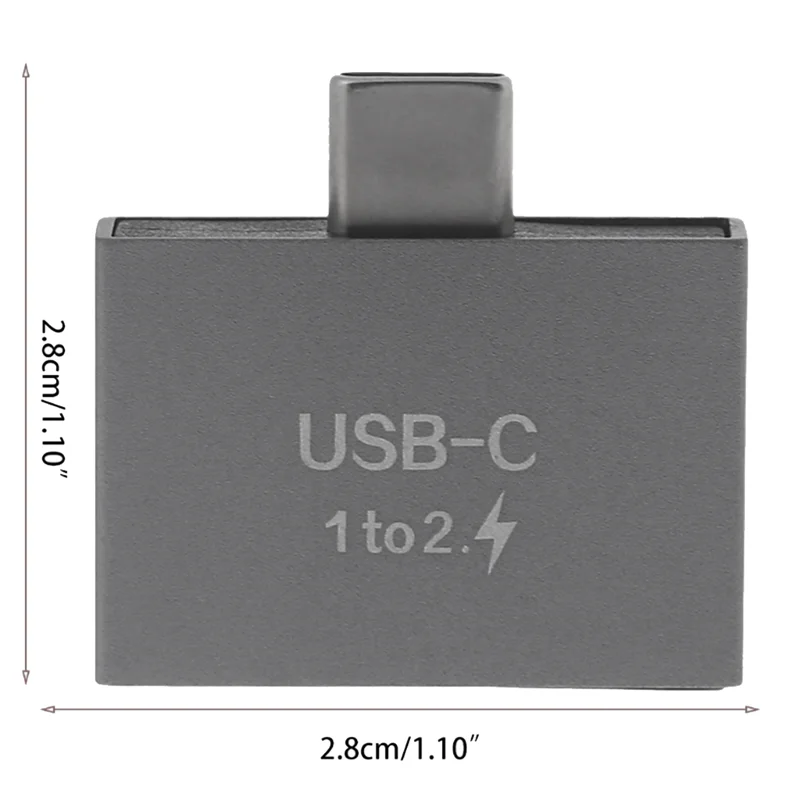Mais novo usb c macho para duplo usb c fêmea divisor conversor adaptador conector de extensão para usb c pd carregador pc portátil