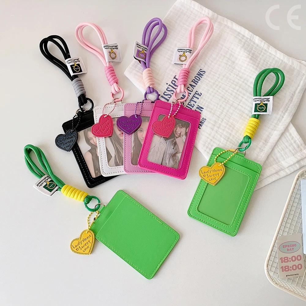 Kpop Photocard Holder Credit ID Card Protective Case Photo Display Holder Bag Pendant Keychain