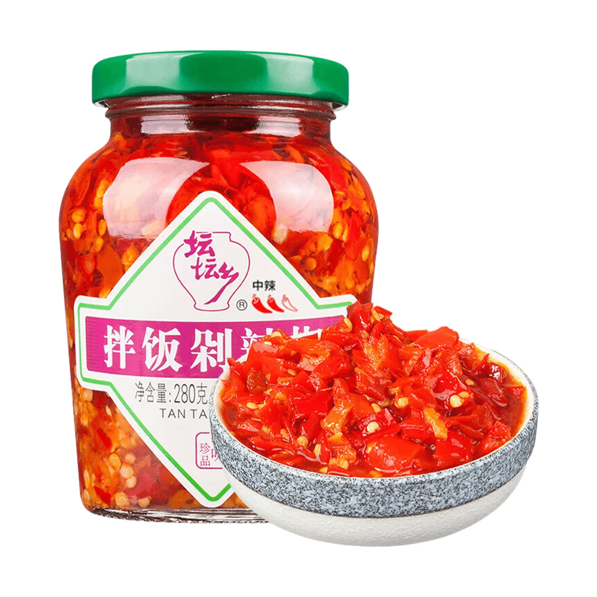 [6Packs] tantanxiang Mixed Rice Chopped Chili Sauce , 9.8 oz*6Packs