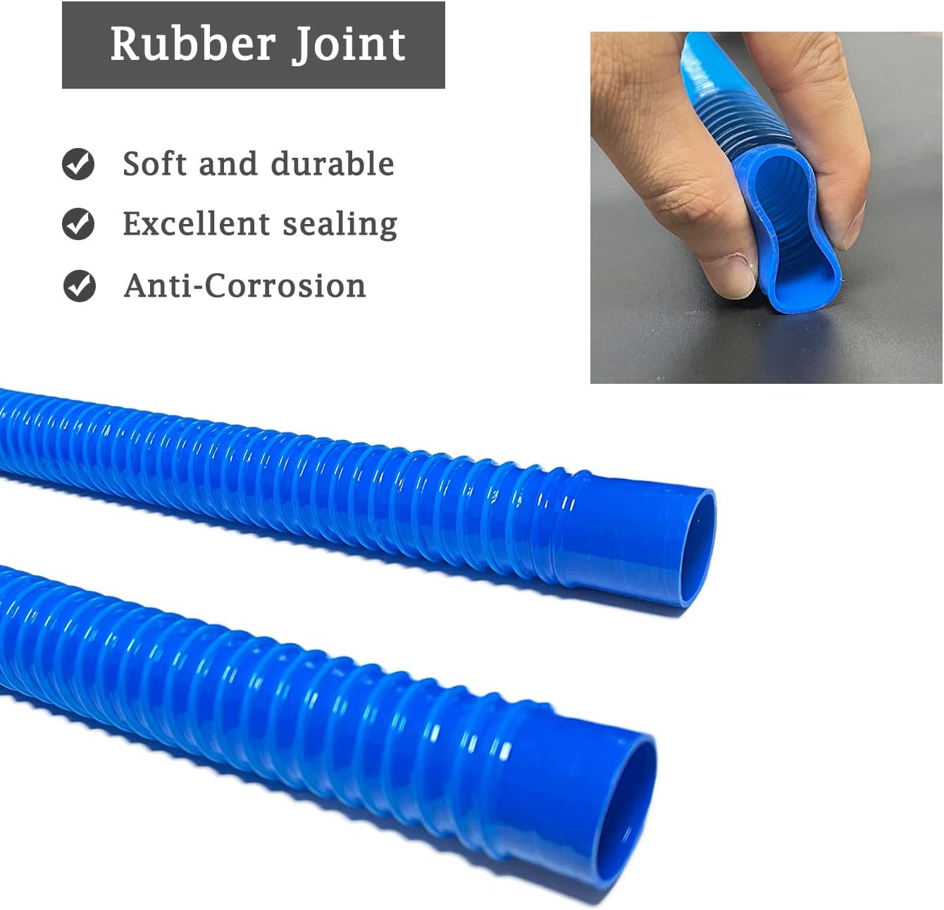 1Set lenspompslang, 1-1/8 inch dia lenspompinstallatieset, 6,5 FT premium kwaliteit knikvrije flexibele PVC-slang