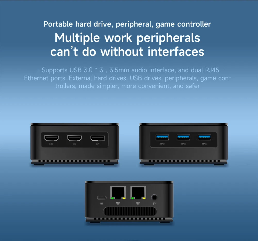 MLLSE G2 Mini PC, processeur Intel N100, DDR5 12 Go de RAM, 512 Go SSD, Wi-Fi 6, BT 5.2, Windows 11 Mini ordinateur de bureau