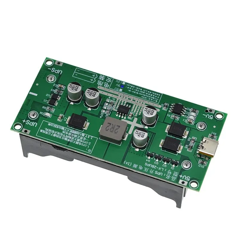 Tipo-C 15W 3A Fonte de alimentação UPS de carga rápida / Módulo de carregador de bateria de lítio 18650 DC-DC Step Up Booster Converter 5V 9V 12V