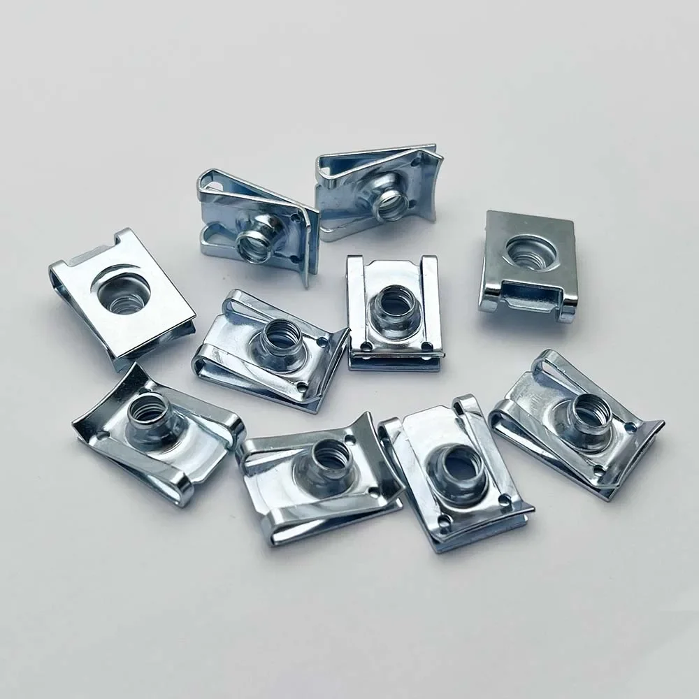 10 Uds M8 M6 M5 M4 Clips tipo U con rosca 8mm 5mm 6mm 4mm tuercas de lengüeta para coche motocicleta Scooter ATV ciclomotor