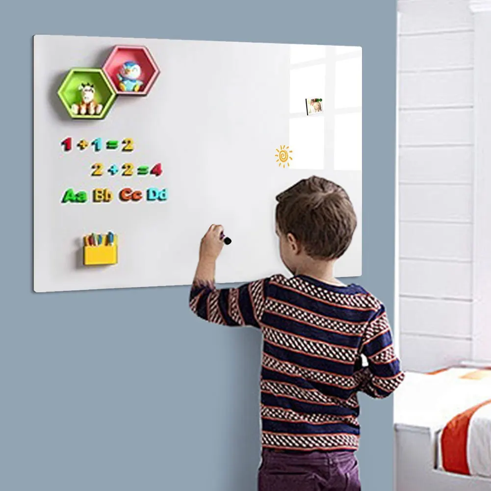 Magnetic Whiteboard Contact Paper Removable Whiteboard Stick on Wall Erasable Surface for Teaching Training Office and Home Use