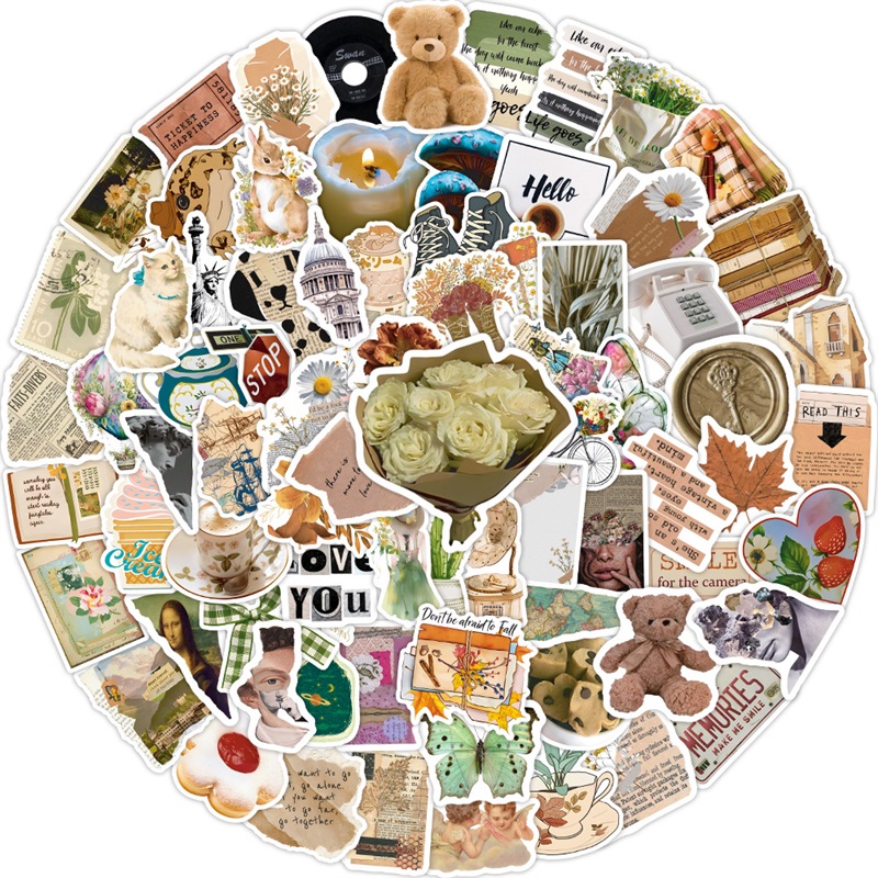 10/30/50/100PCS Art Life สติกเกอร์การ์ตูนความงาม PVC ตกแต่งเด็กเครื่องเขียน Scrapbooking อุปกรณ์โรงเรียนสําหรับเด็ก