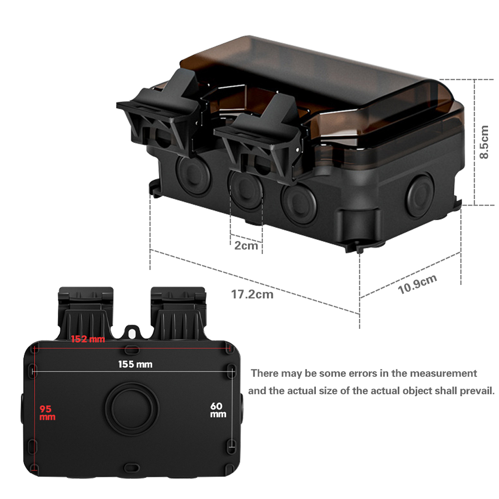 EU Steckdose IP66 Wasserdichte außen stecker Steckdose Steckdose Outdoor Steckdose Für Garten Garage Keller