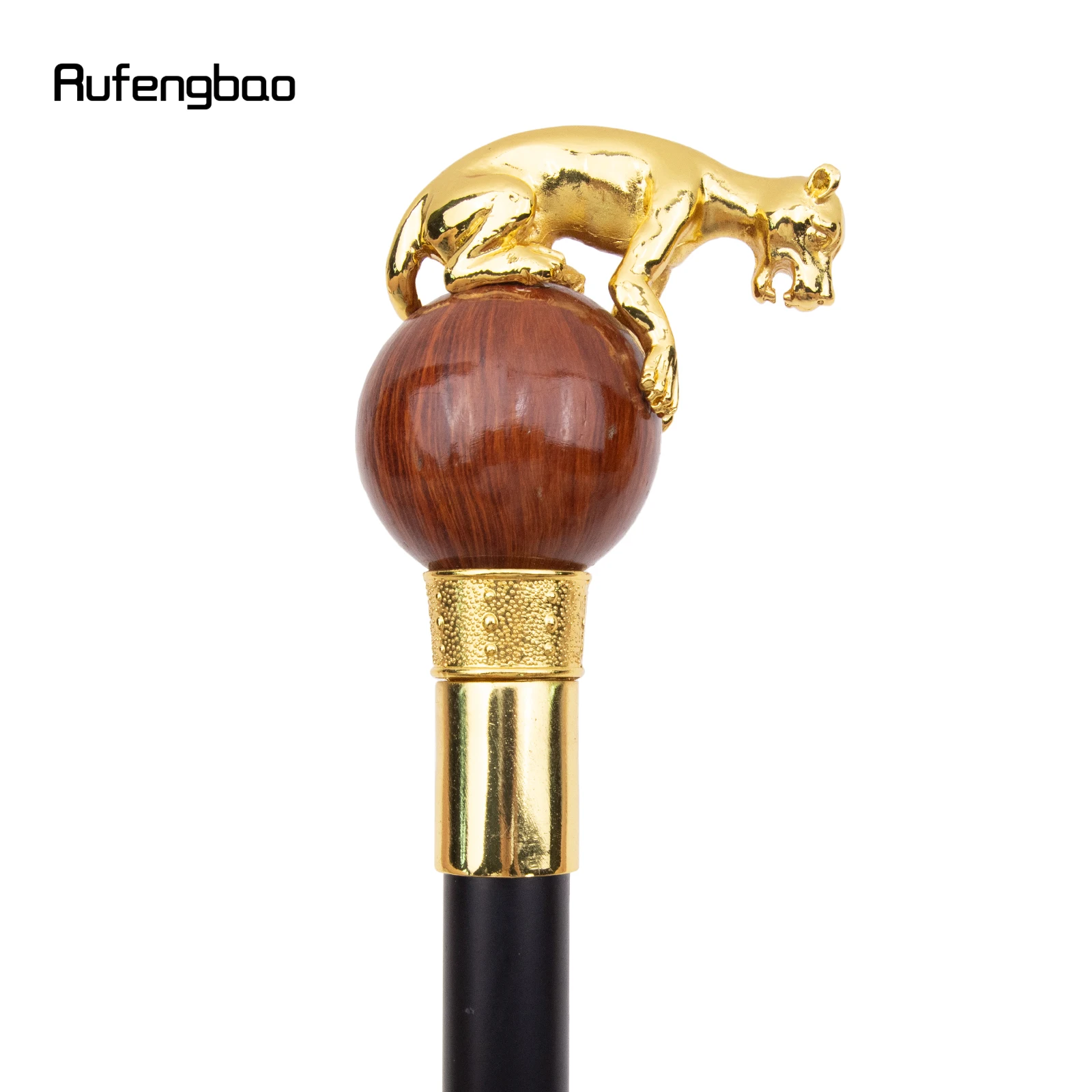 茶色の木製のヒョウの杖,木製のコスプレスティック,エレガントなクローザー,装飾的なファッション,94cm,紳士