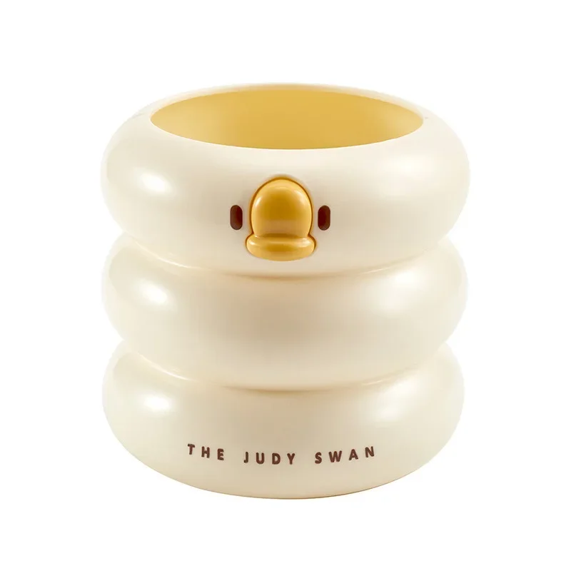 Simpatico cartone animato portapenne rotondo scrivania da ufficio penna vaso tazza contenitore organizzatore astuccio durevole