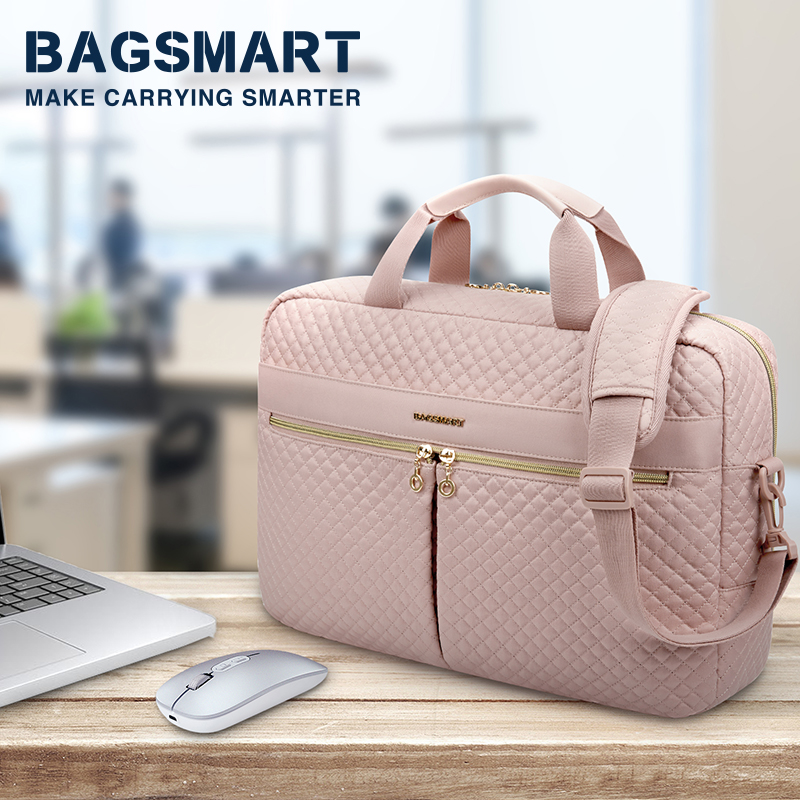 BAGSMART Torba na laptopa dla kobiet 15,6 17,3 cala Macbook Air Pro 13 15 Etui na notebooka Torba na komputer Teczka Torba robocza