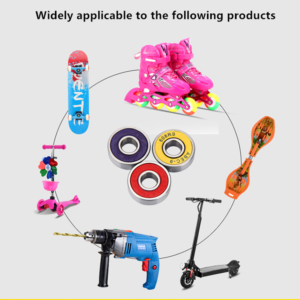 Accessoires durables de scooter de roulements à billes scellés par acier de rouleau de planche à roulettes de ABEC-7/ABEC-9 608 8x22x7mm