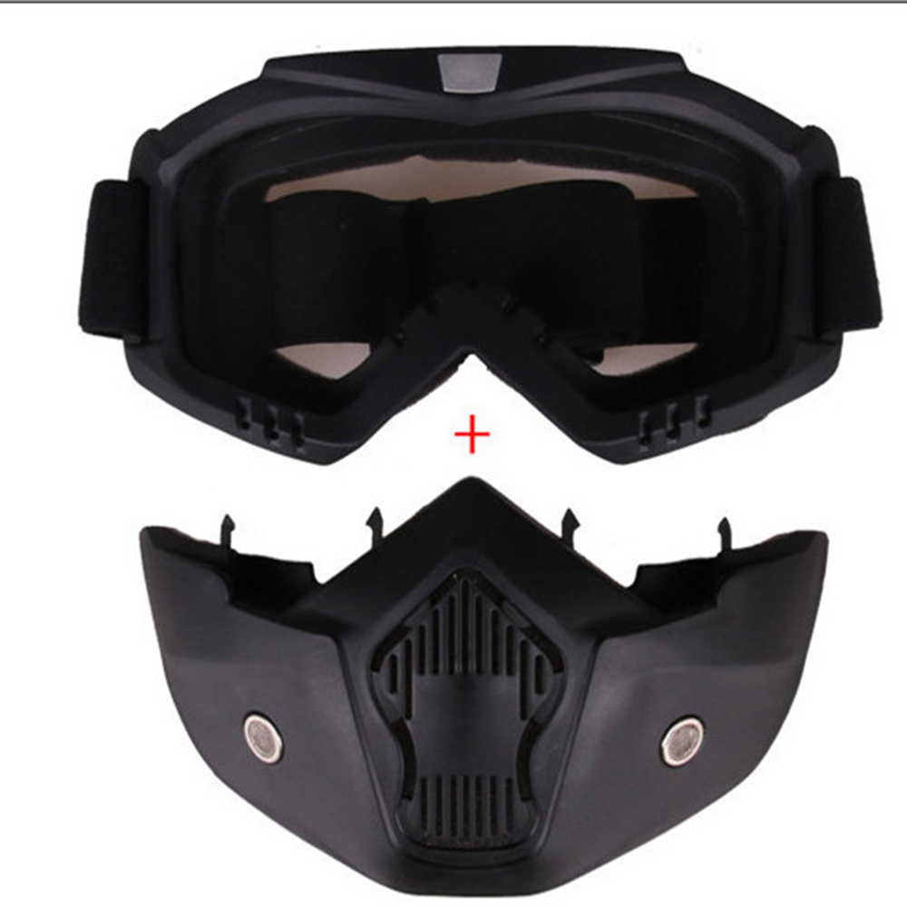 Ochronna maska motocyklowa Zdejmowana pełna twarz Taktyczny kask motocyklowy Gogle Jazda Motocross Okulary Moto Akcesoria
