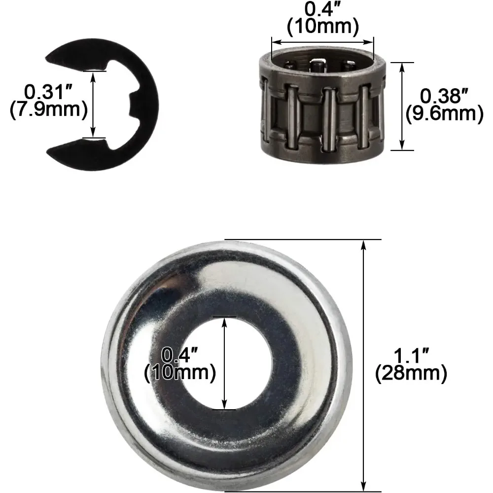 3/8 Pitch 6T Clutch Drum Sprocket Washer E-Clip Kit For STIHL 017 018 021 023 025 MS170 MS180 MS210 MS230 MS250 Chainsaw