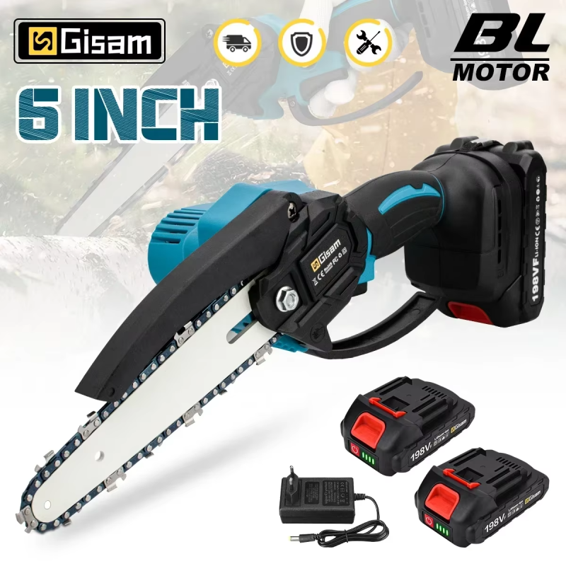 G perfil 6 Zoll bürstenlose elektrische Säge Kettensäge Beschneiden Kettensäge Holzbearbeitung elektrische Säge Schneidwerkzeuge für Makita 18 V Batterie Pin