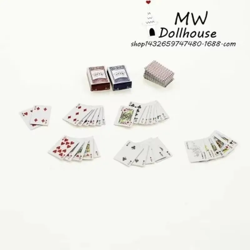 108 Tờ Mini Dễ Thương 1:12 Nhà Búp Bê Lắp Ghép Mô Hình Thu Nhỏ Xi Trang Trí Nhà Thẻ Chơi Cho Búp Bê