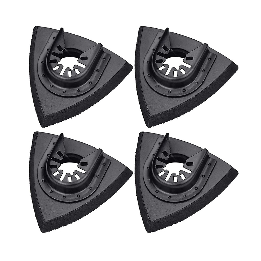 4pcs Triangular Sanding Pads 80mm Hook And Loop Grinding Triangle Oscillating Sandpaper Multi-Tool Blade Oscillating Tool Acces