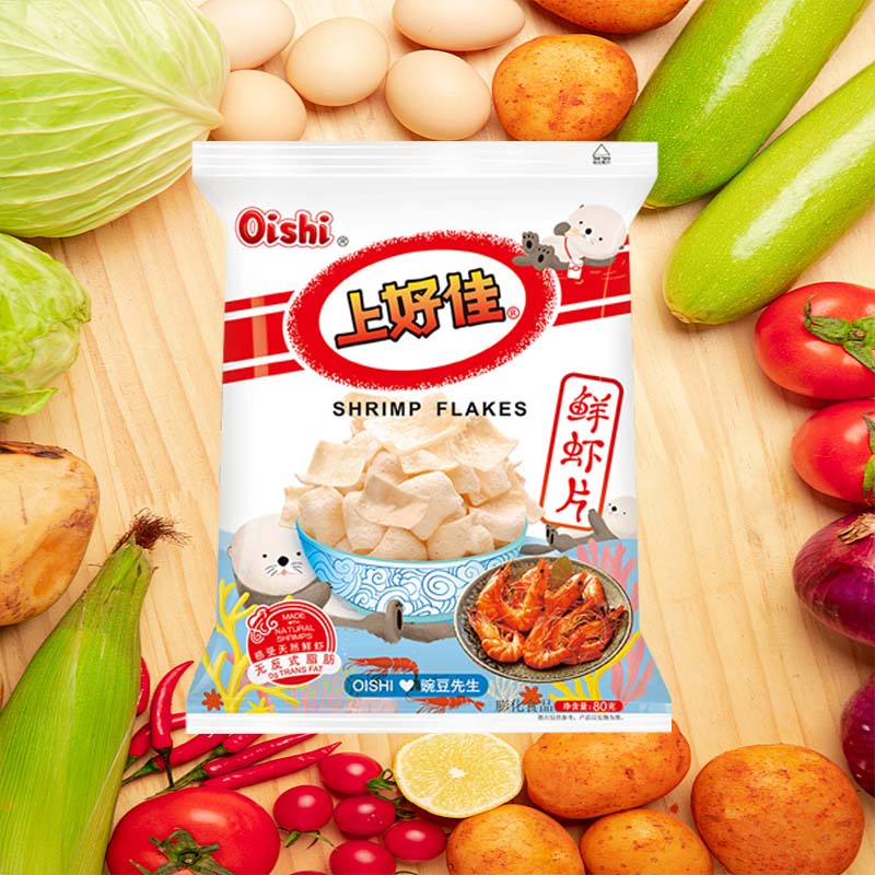 OISHI Shrimp Crisps 2.82oz(80g)*2 Packs