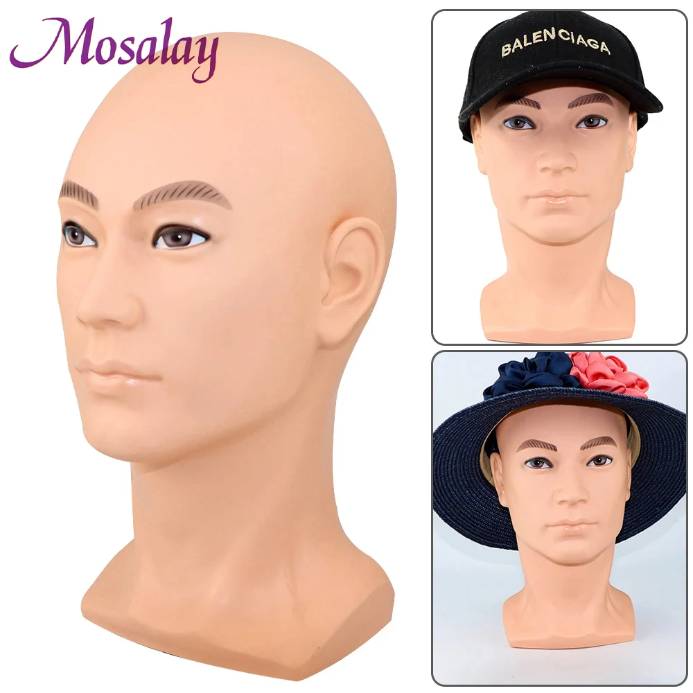 Manequim Cabeça Peruca Stand com Peruca Ajustável Tripé, Suporte para Fazer Perucas, Display com T Pins, Peruca Cap, Free Gift, Novo