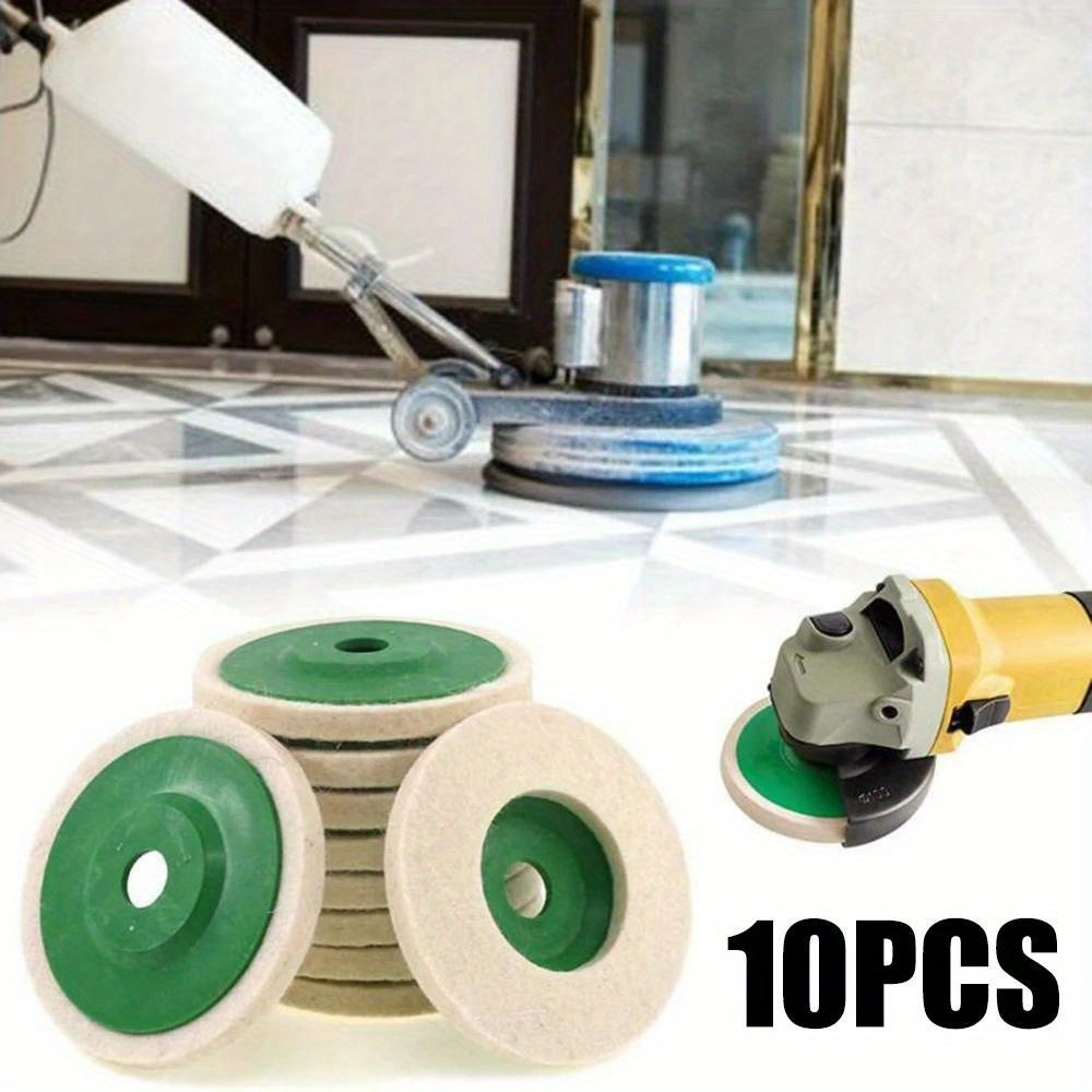 3-12pcs100mm ขัดขนสัตว์ล้อบด 4 "อุตสาหกรรม Wool Felt ล้อโลหะสนิมบดสําหรับเครื่องบดมุม