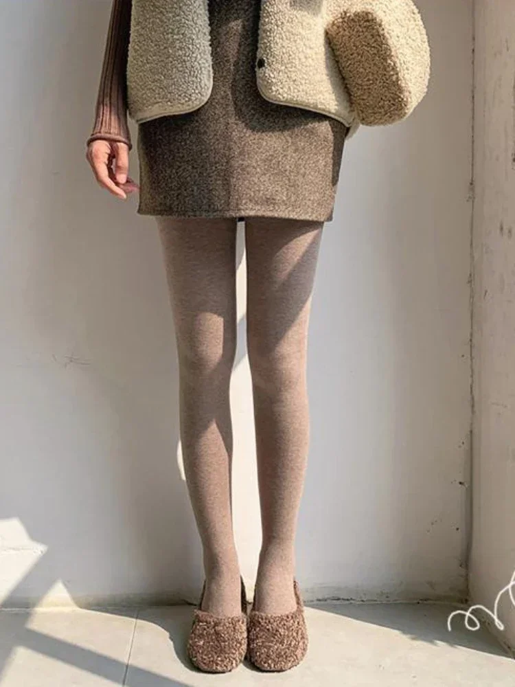 Mùa Đông Ấm Quần Legging Nữ Sọc Dọc Quần Thường Dày Sang Trọng Cotton Đàn Hồi Cao Chắc Chắn Cao Cấp Mùa Đông Quần